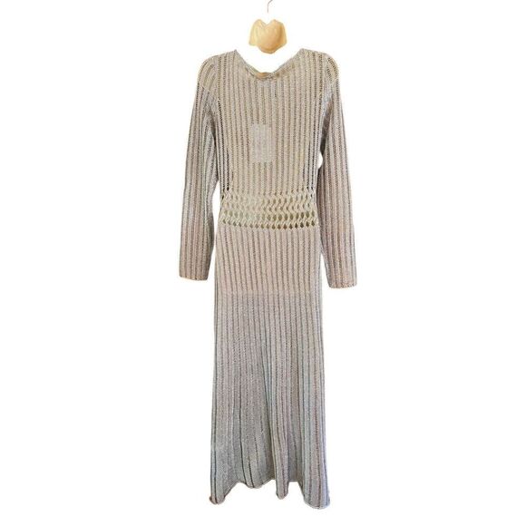 Significant Other Adley Long-Sleeve Open-Knit Maxi Dress NWT Size 10 - Picture 8 of 11